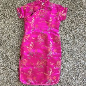 Kid Chinese Traditional Cheongsam Style Dress